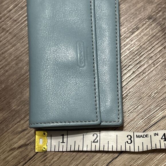 Coach Vintage Light Blue Small Accordion Wallet Card Holder EUC Y2K - Picture 12 of 12